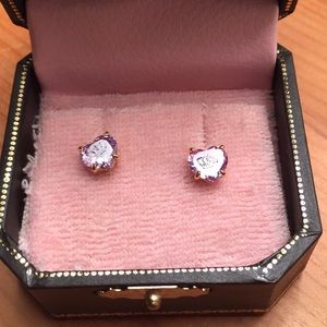 Juicy Couture Purple Heart Earrings